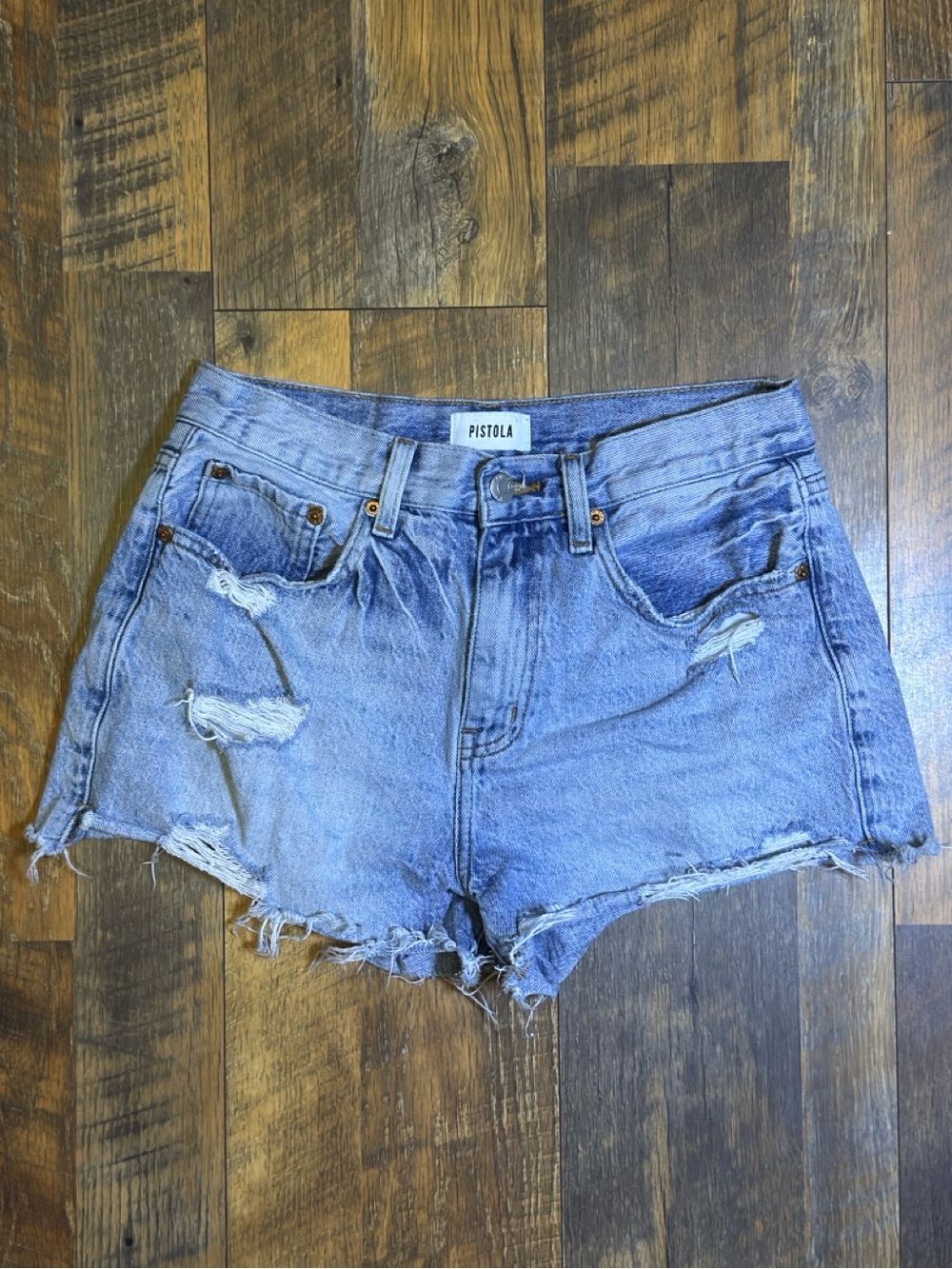 Pistola high waist relaxed Nova Distressed Shorts Bowery SZ 27